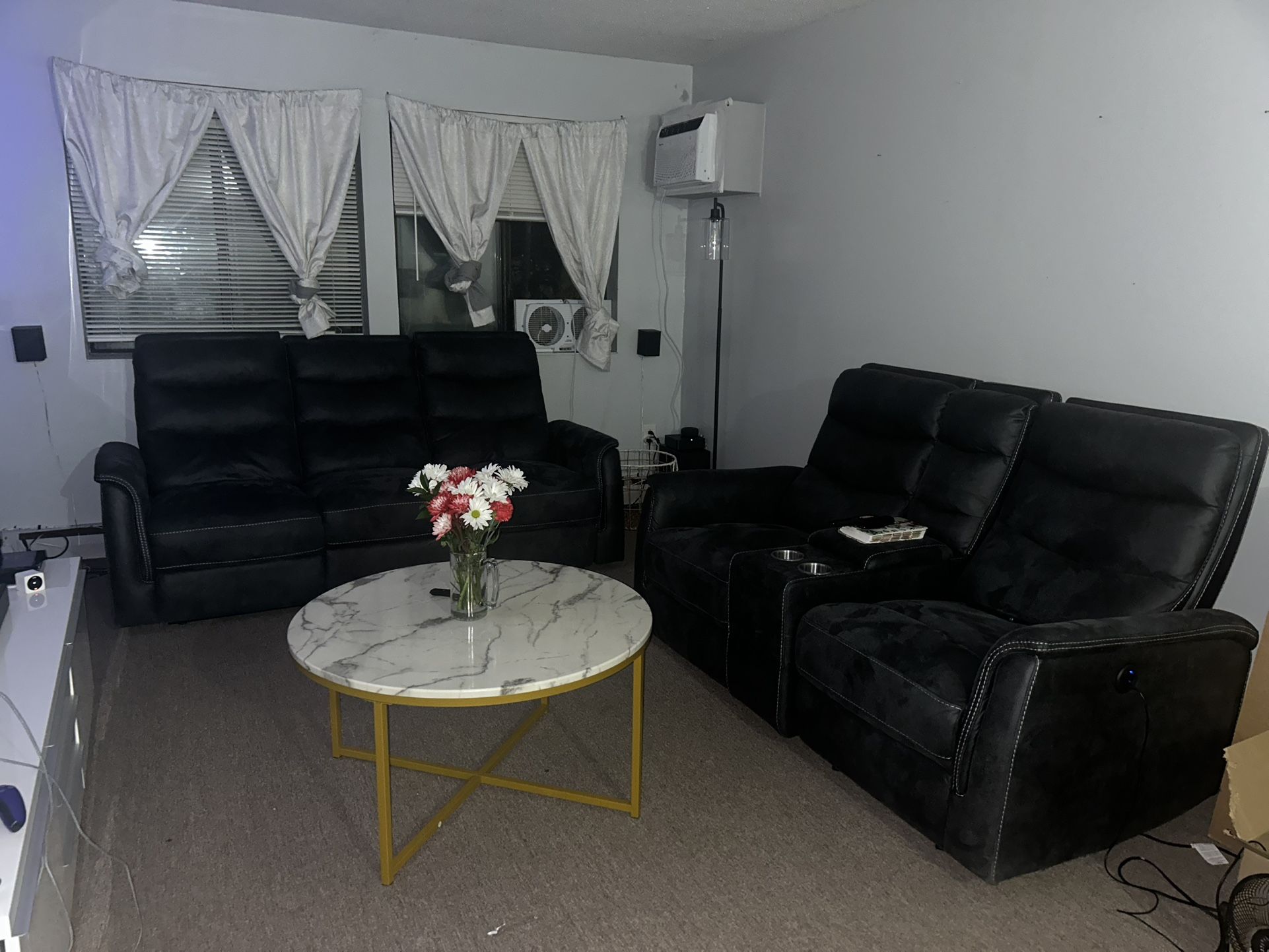 Recliner Love Seat And Recliner Sofa Set