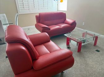2 Couches and love seat and tv stand