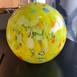 Vintage Glass Globe Orb Decor - 8" Round 
