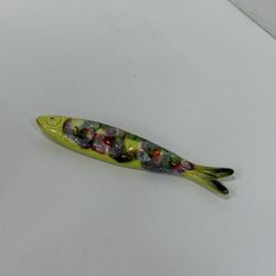 Handmade Portuguese Ceramic Sardine with Magnet for Traditional Portuguese Fridge