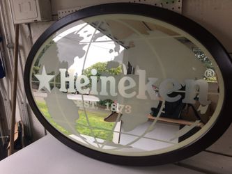 Large heineken globe mirrored sign 2003