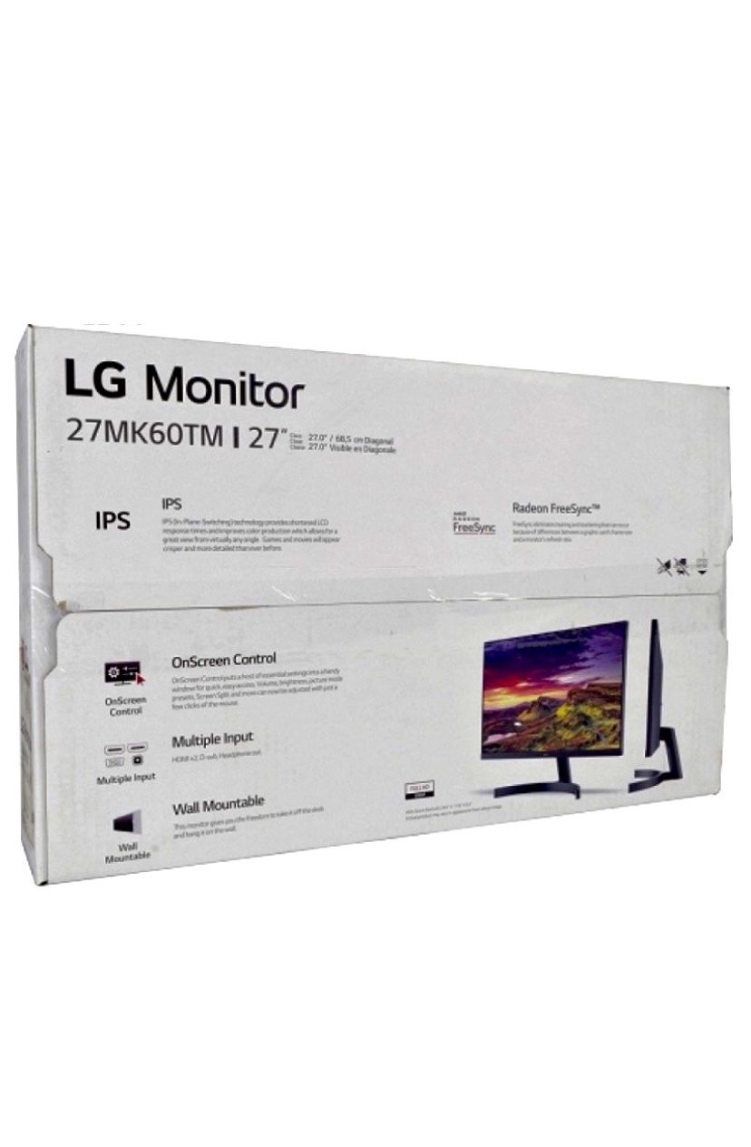 LG Monitor 27MK60TM-B 27” Flat IPS LED 1920x1080 2x HDMI Game Monitor