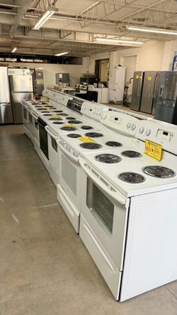 White Electric Coil Range with Oven