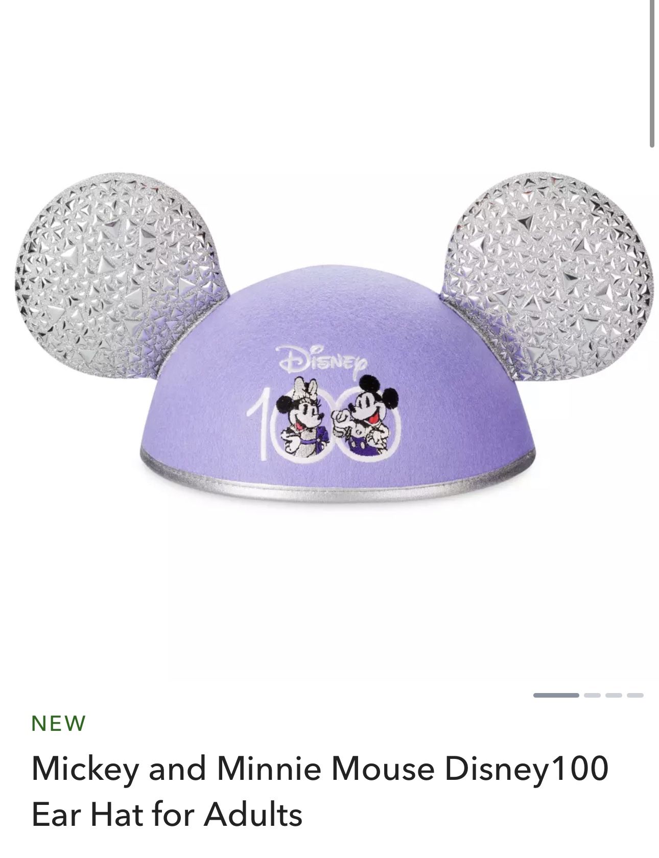 Disney 100th Anniversary Mickey & Minnie Ear Hat