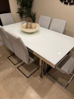 Heavy glass table