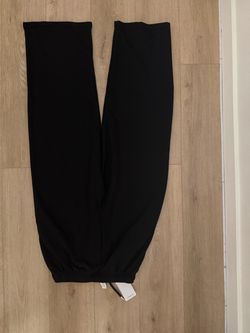 Black Sweatpants with Elastic Cuffs