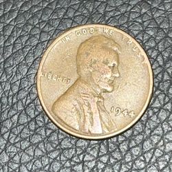 1944 Lincoln Wheat Cent Penny Coin 