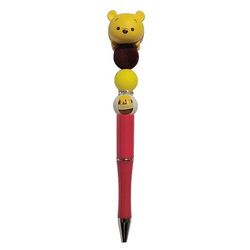 Winnie The Pooh Custom Beaded Ballpoint Twist Pen Yellow