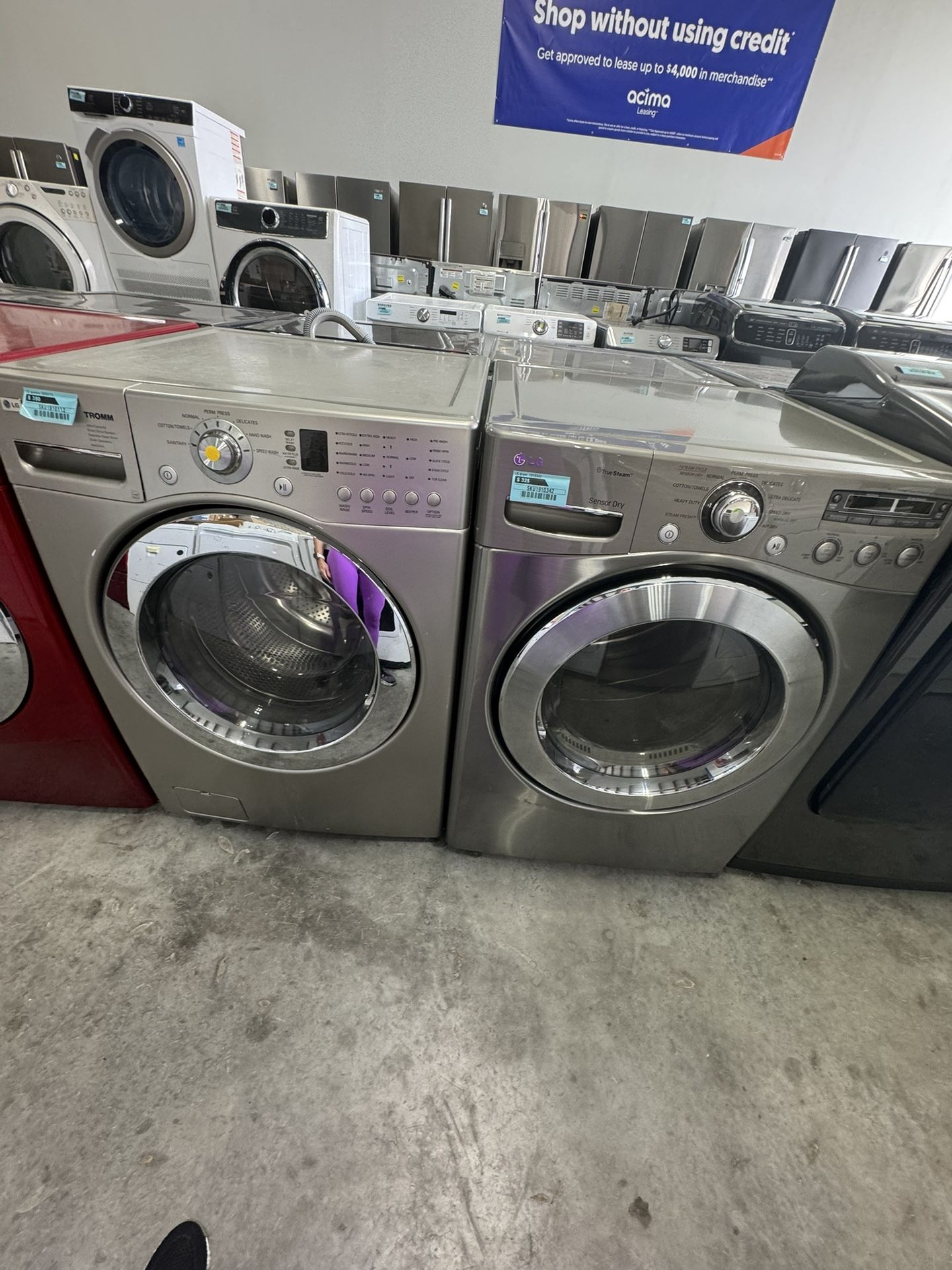 Set LG washing Machine & Electric Dryer Stackable
