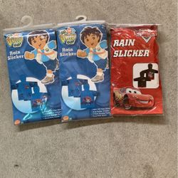 3 Kids Diego And Cars Rain Coat Size Ml