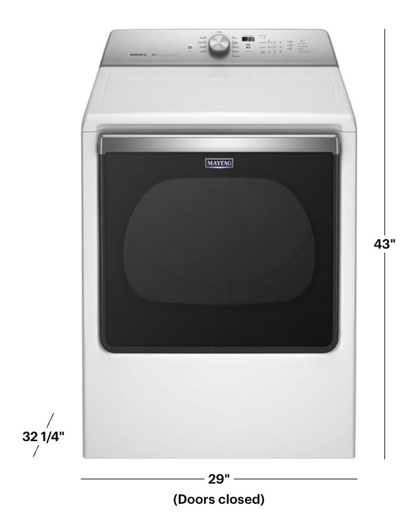Maytag - 8.8 Cu. Ft. 10-Cycle Electric Dryer Model:MEDB835DW SKU:(contact info removed)