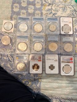 Graded and raw coins