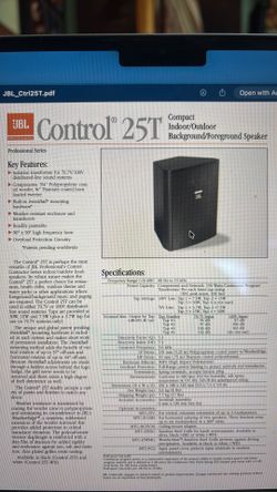 JBL Control 25T Speakers