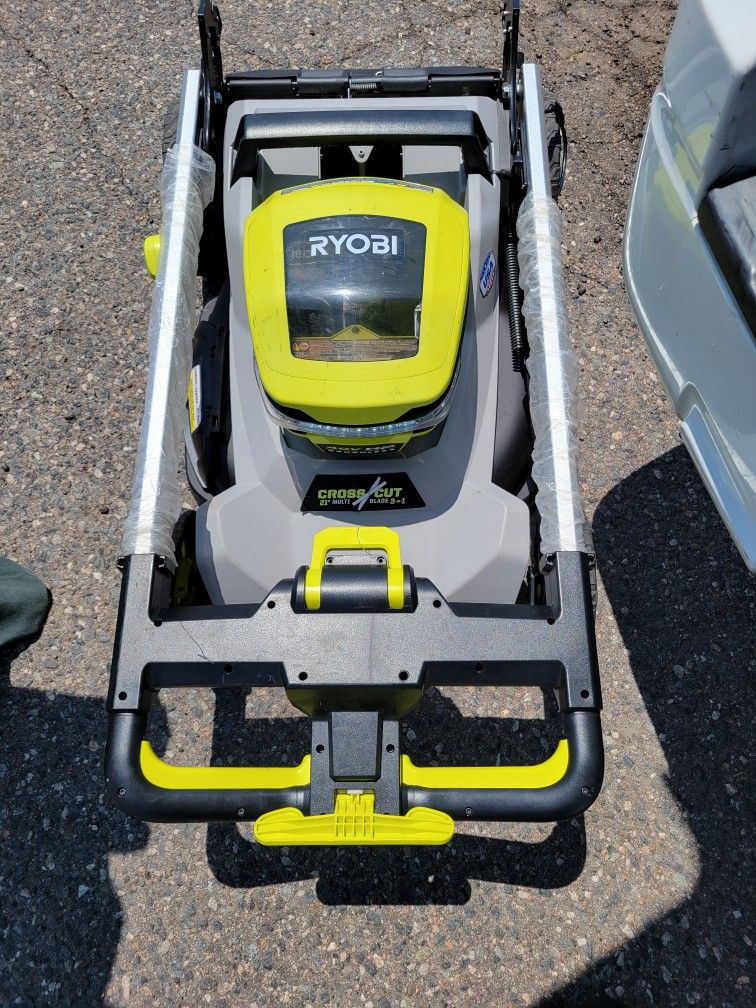 40v Ryobi Lawnmower And Weed Waker