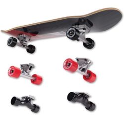 Swichboard 3-in-1 Complete Skateboard Set – Trick, Cruiser, and Trick Trainer, Switch Between Setups in Seconds Without Tools - Beginner to Advanced |