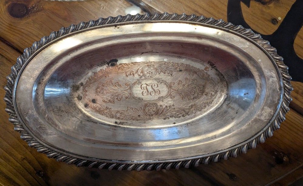 Silver Oval Serving Tray