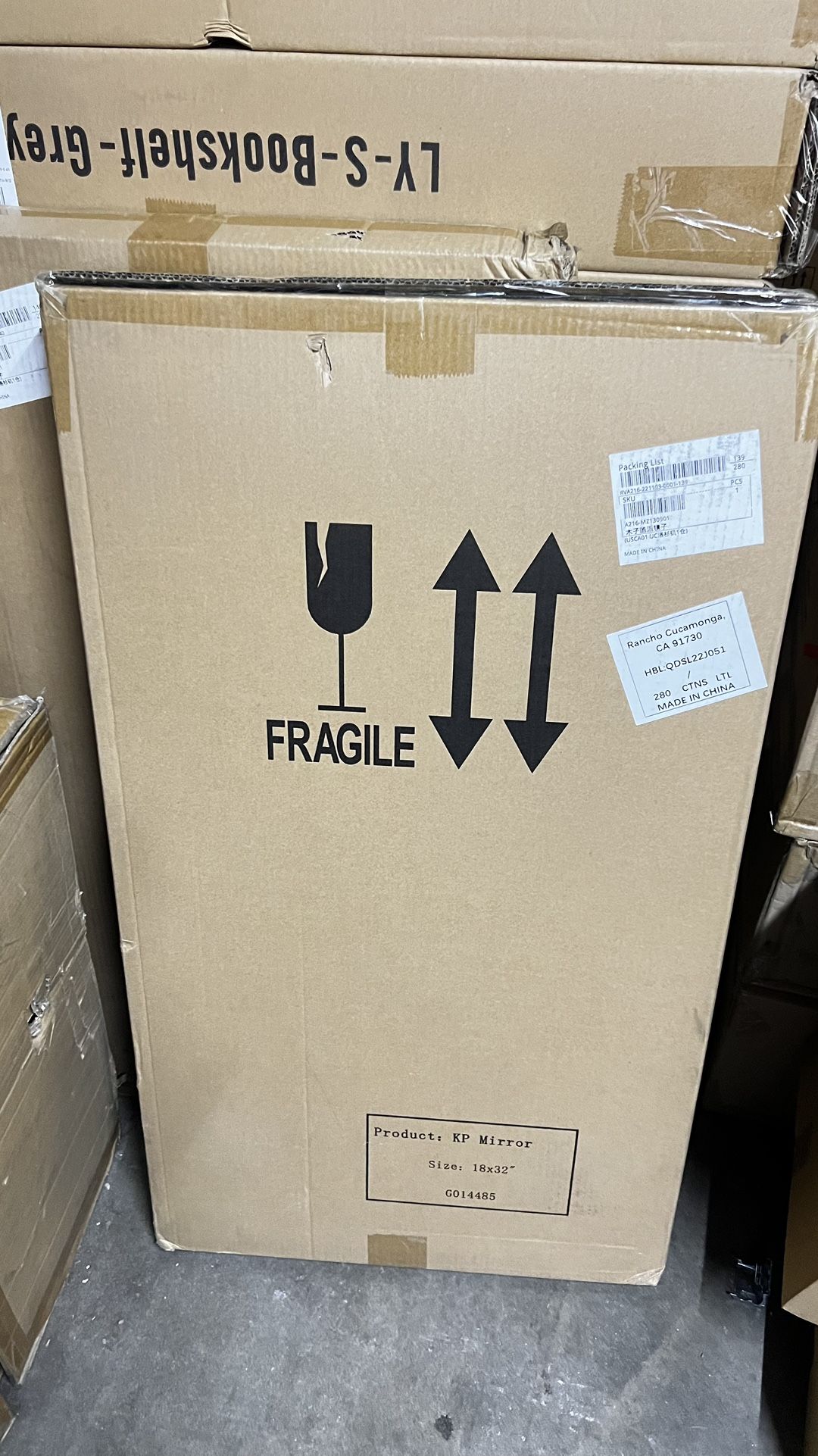 Mirror with Wall Hooks, Coat Rack, Entryway Organizer, Key Holder, Coat Hooks 32x18 “ New Still In Box 