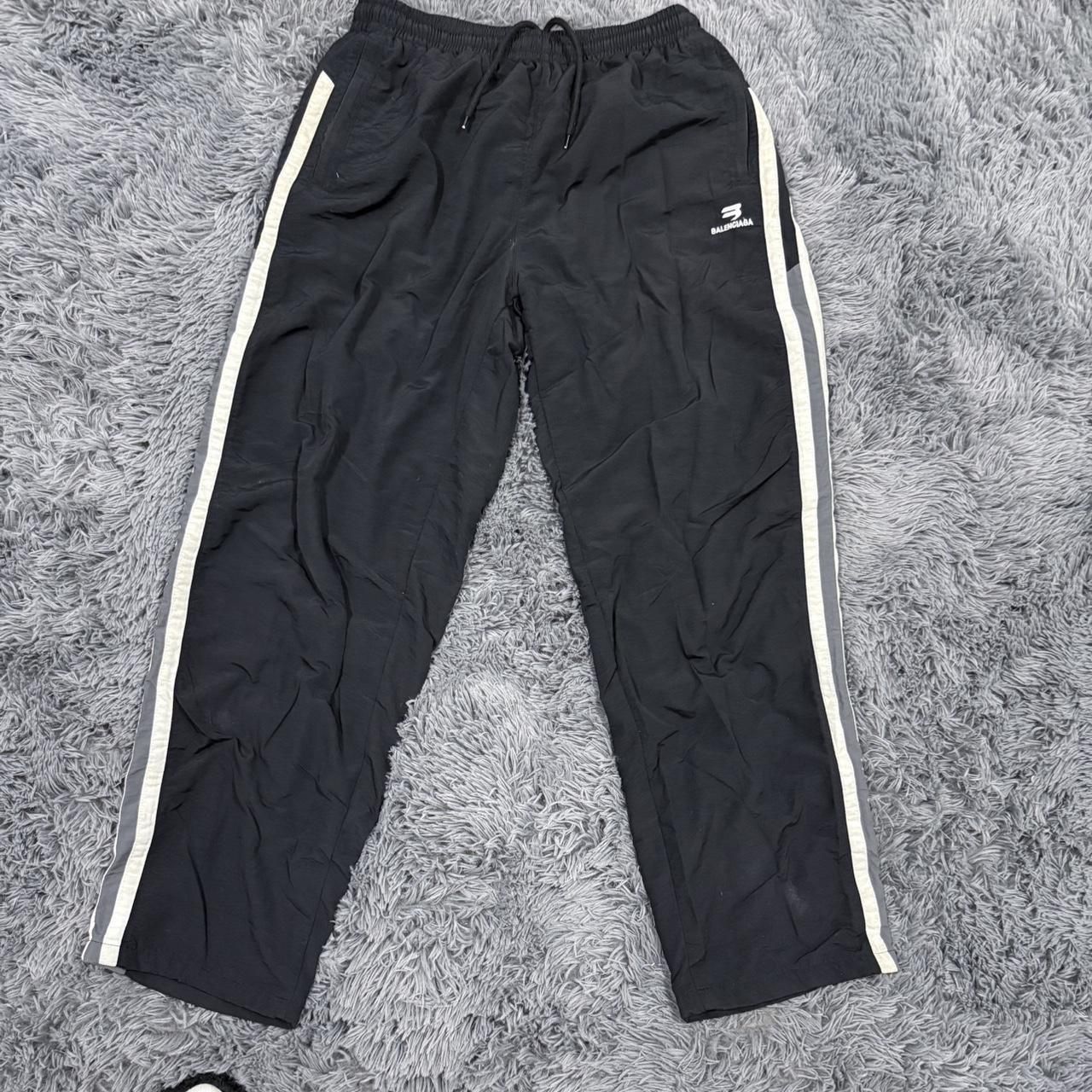 Balenciaga Men's Black and Grey Joggers-tracksuits