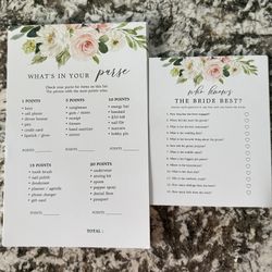 Bridal Shower Games 