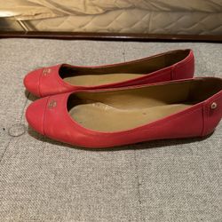 Coach Red Leather Ballet Flats women’s 11 