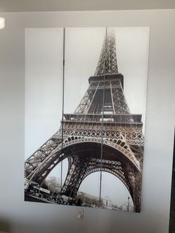 3-Panel Eiffel Tower Partition Screen