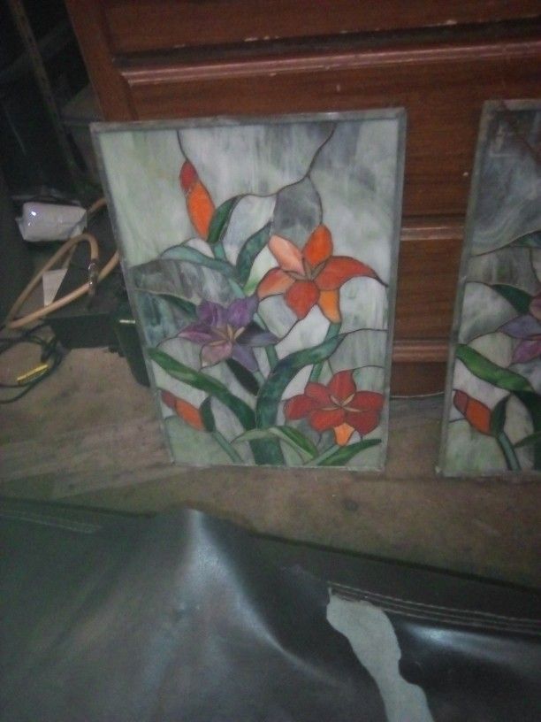 Antique Stain Glass Panels 