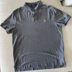 Polo Ralph Lauren grey Polo Collared Shirt Size Large 