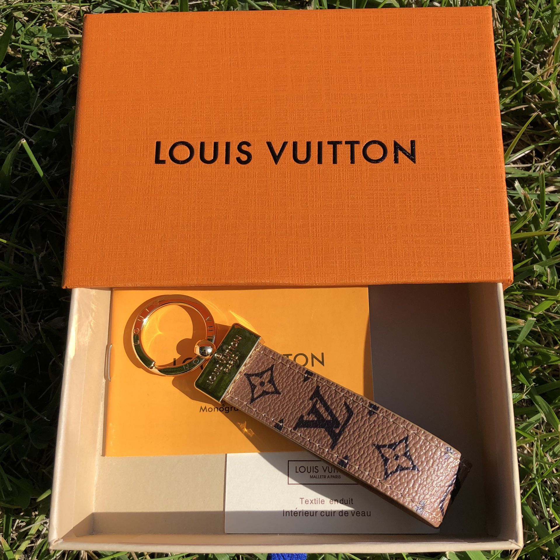 Louis Vuitton New Wave Dragonne Denim Key Ring at 1stDibs