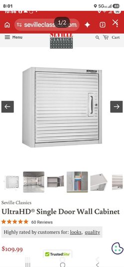 Seville Classics UltraHD Single Door Wall Cabinet