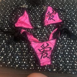 Black/pink Design Bikini 