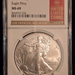 2025 (P) Silver Eagle Privy, NGC MS69 - West Point