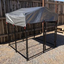 New! Durable 4x4x4 Outdoor Pet Playpen Kennel with Sun & Rain Shade – Perfect for Medium-Sized Pets!