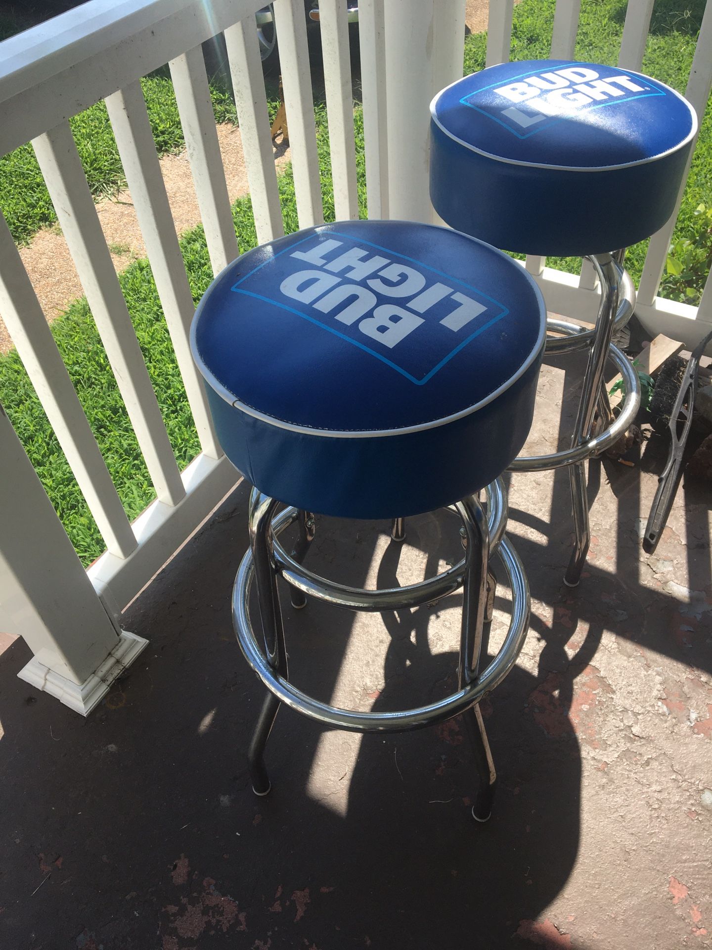 SET OF FOUR BUD LIGHT BAR STOOLS