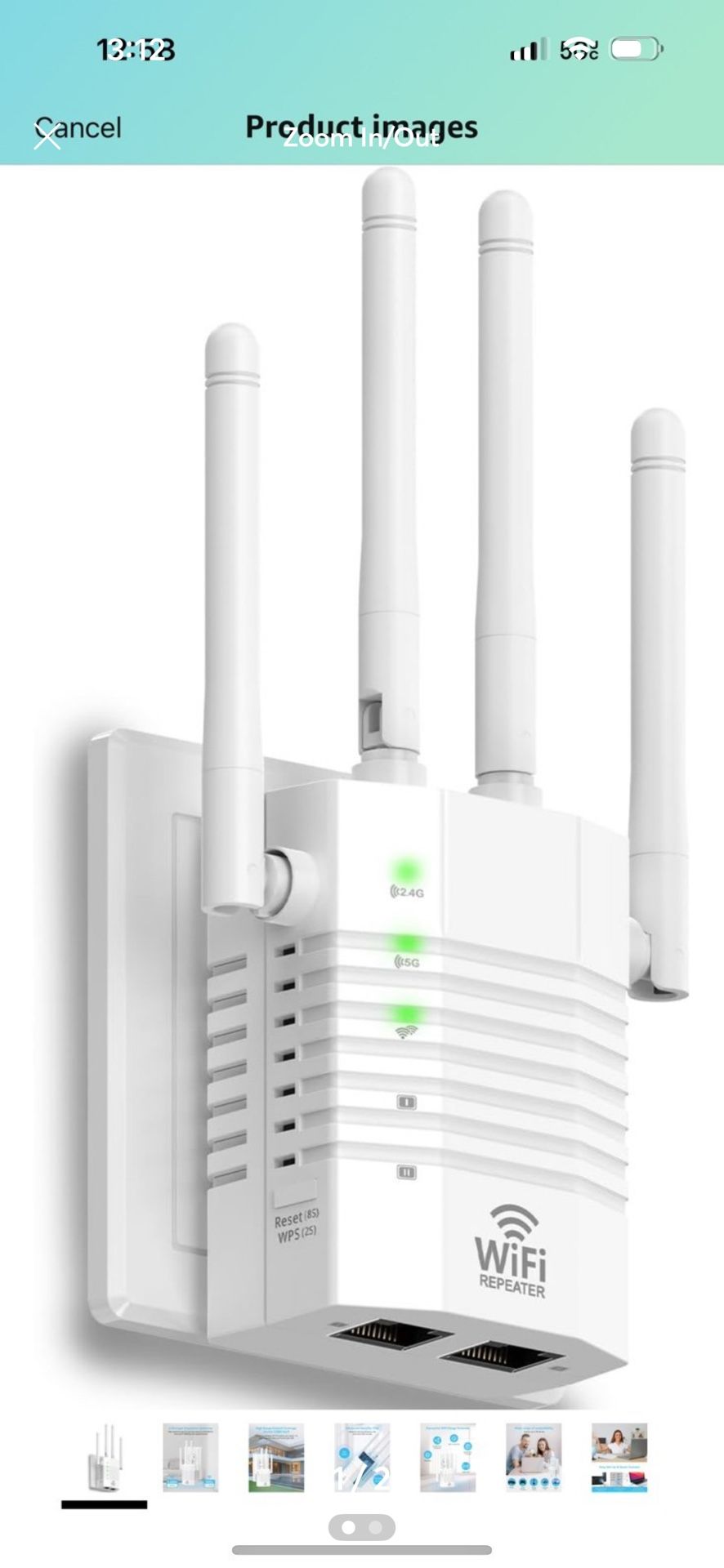 wifi extender wifi booster with ethernet Part,Internet Repeater 1200 Mbps.