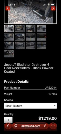 Jeep JT Gladiator Destroyer 4 Door Rock Sliders
