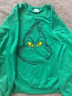 Grinch Face Green Crewneck Sweatshirt