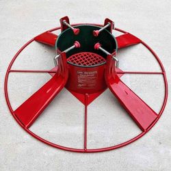 Santa's Solution Ultimate red metal traditional classic Christmas tree stand holder base support