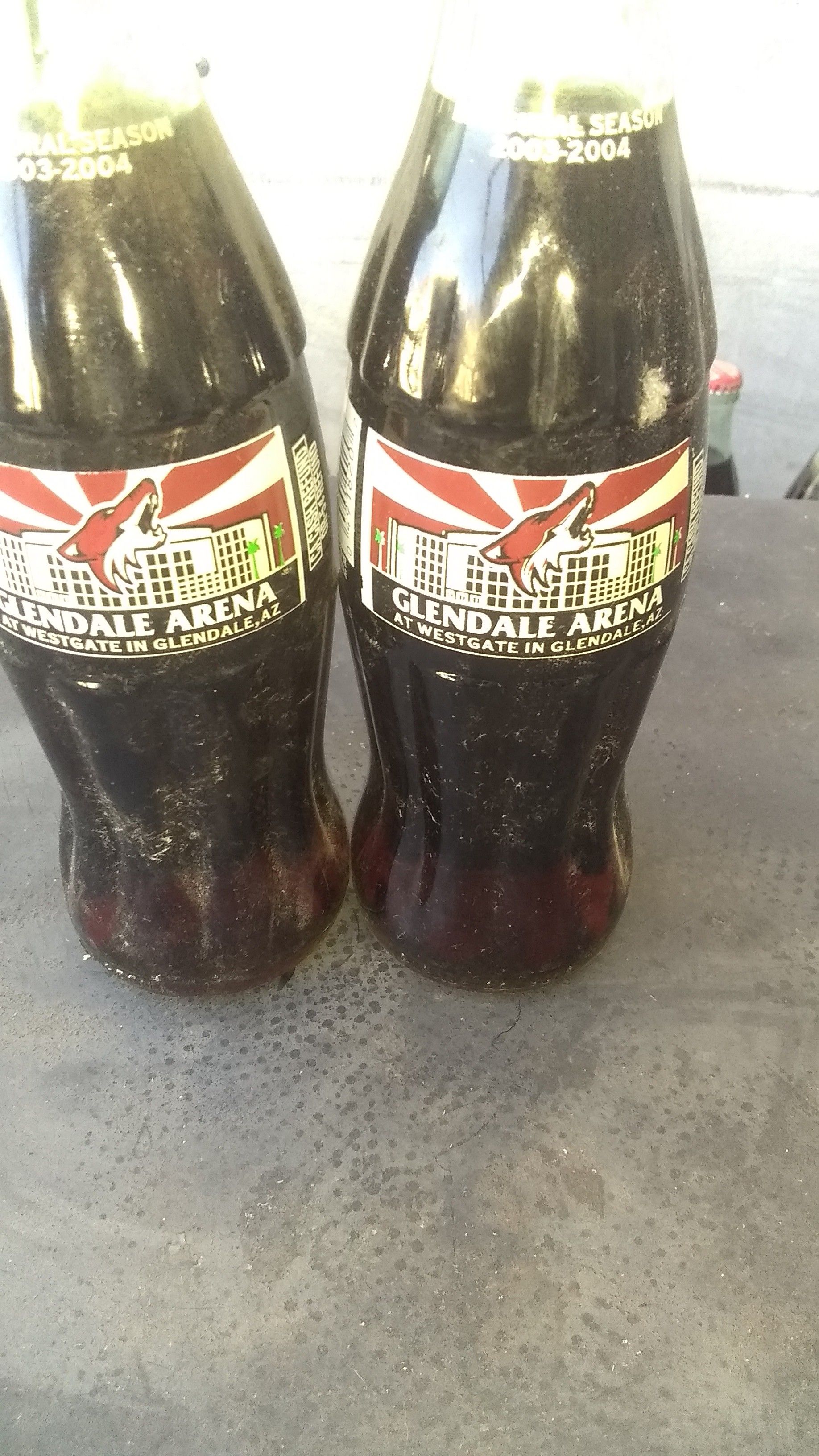 Collectible Coca-Cola bottle Glendale arena inaugural
