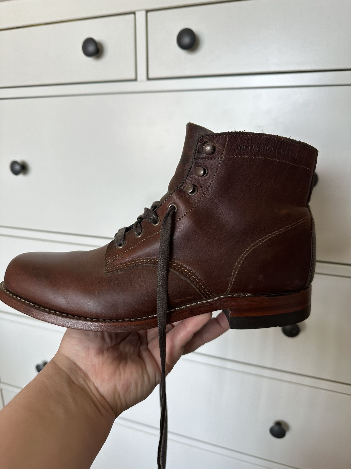 Leather Work Boots Wolverine 1000 Mile