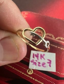 14K Solid Gold Ring For Wedding Size 7