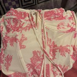 Pink And White Corset Top 