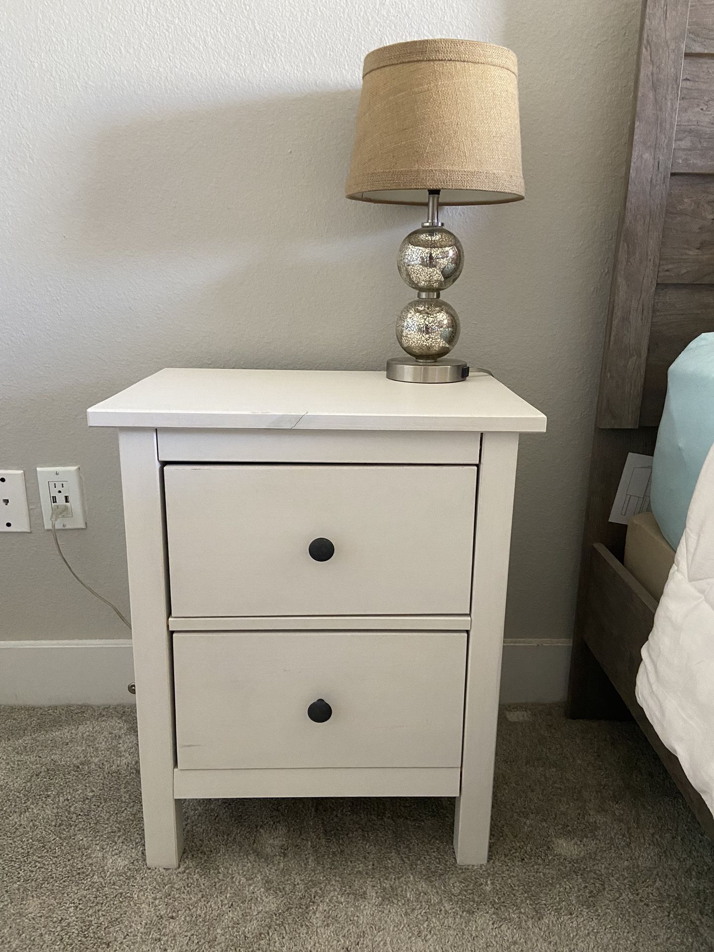 IKEA Hemnes 2 Drawer Nightstands Chest White (pair Of 2)