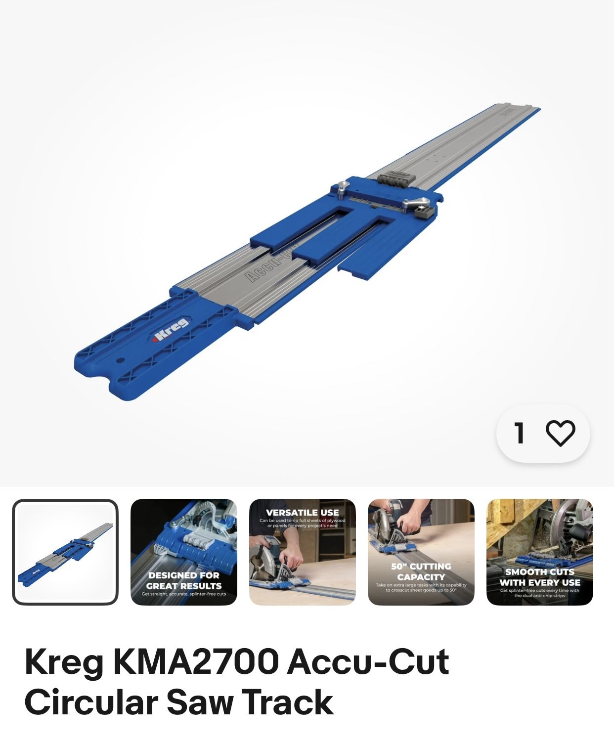 Kreg KMA2700 Accu-Cut Circular Saw Track