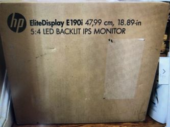 HP EliteDisplay E190i 18.89 inch LED Backlit IPS Monitor- New