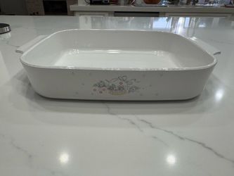 Corning Ware the Pastel Bouquet pattern, A-21-B-N rectangular baking dish.