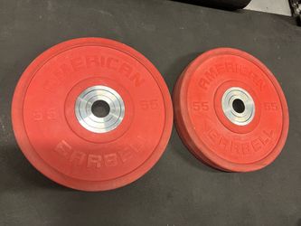 55 lb pair American Barbell plates