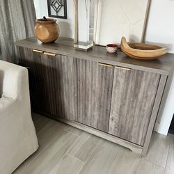 New  grayish fluted cabinet