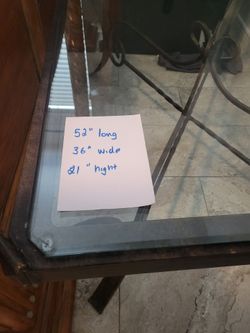 Entry and Coffee  Table metal glass top