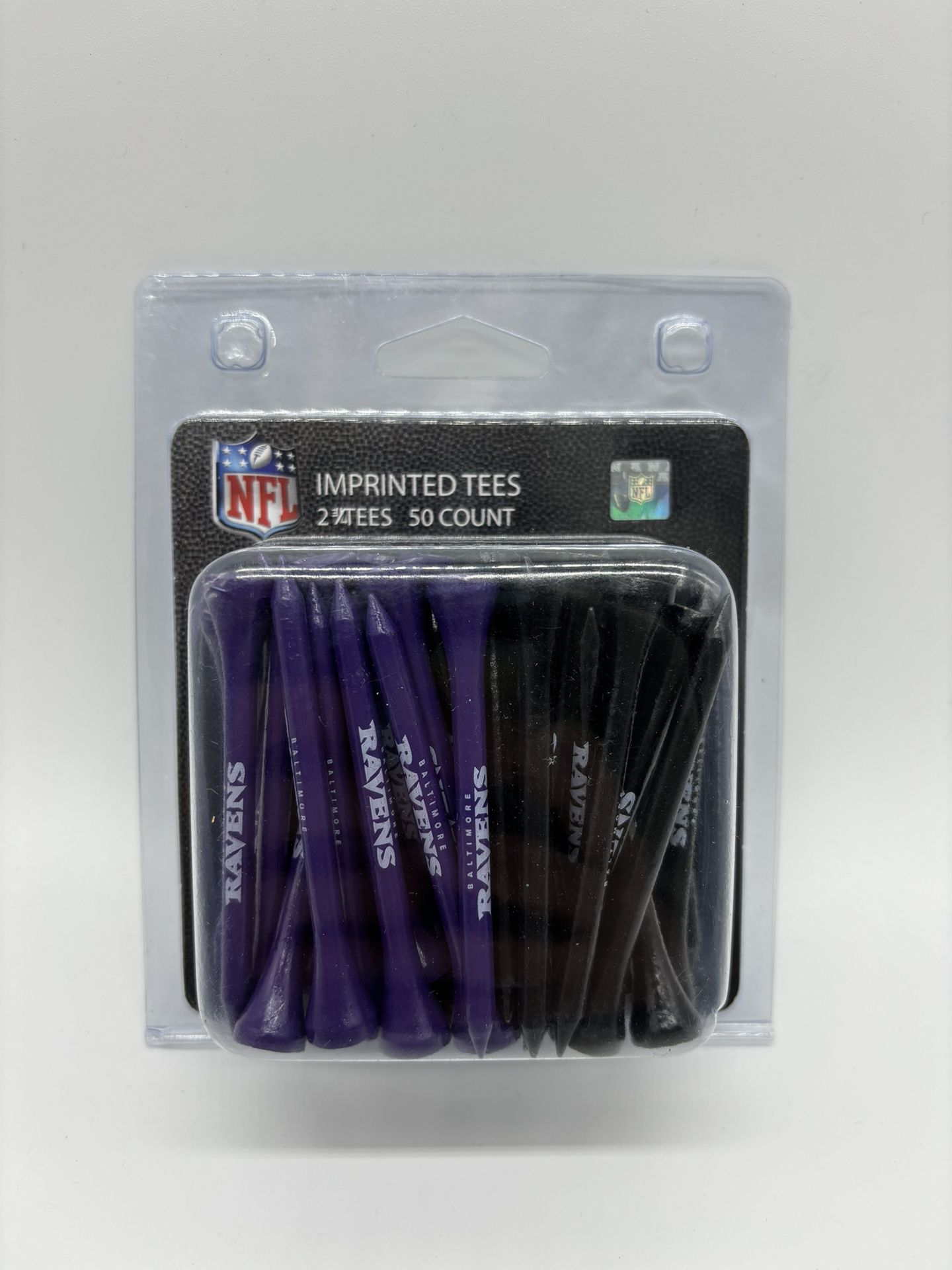 NFL Baltimore Ravens Football Purple Black Golf Tees 50 Pack Sealed Package