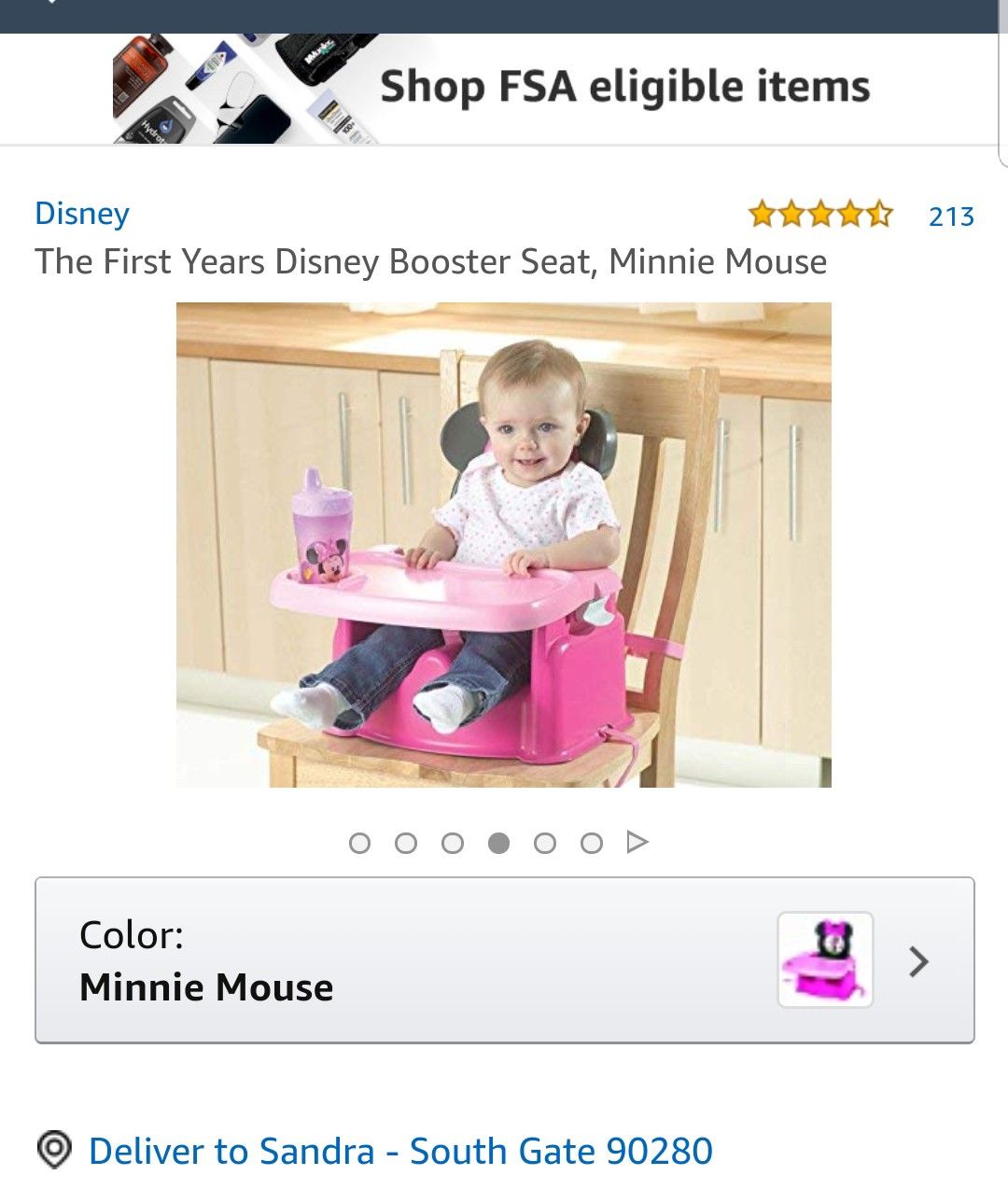 Disney, Minnie Mouse Booster Seat
